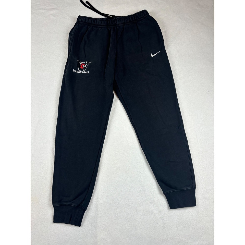 Nike‎ Mens Wesleyan Basketball Fleece Sweatpants Black Joggers Small RN56323